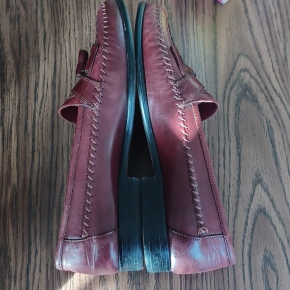 Giorgio Brutini Burgundy Leather Tassel Loafers main image 5